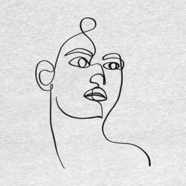 Beautiful women one line art by Doodle Intent